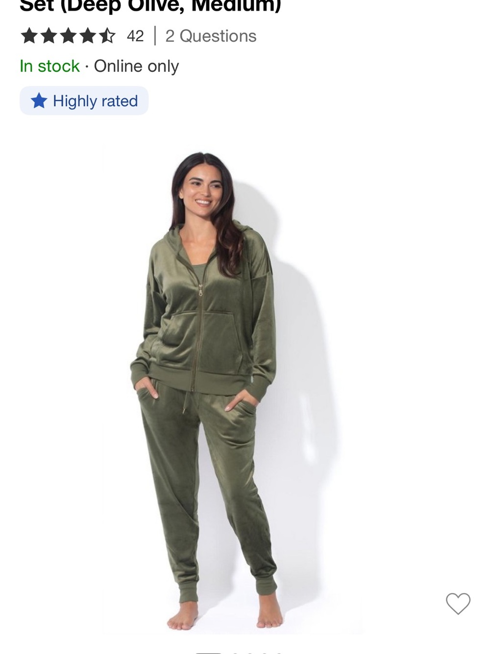 Felina Women’s Velour Zip Hoodie & Jogger Set